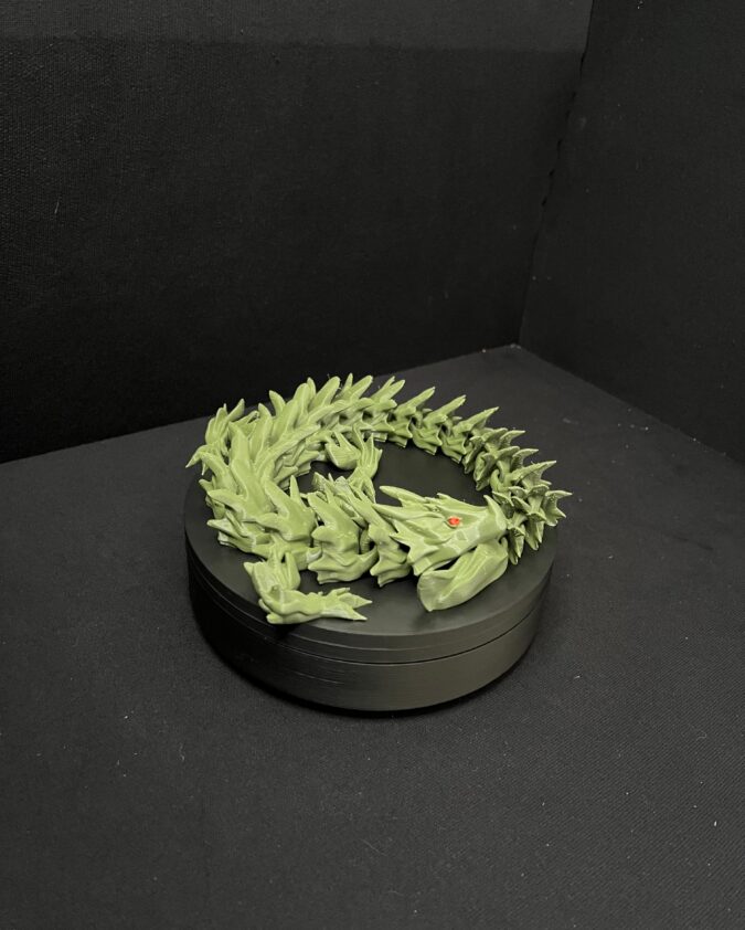 3D-printed “Water Dragon” , PLA [green], high detail — Durres
